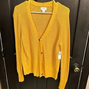 Mustard Yellow Button Up Cardigan